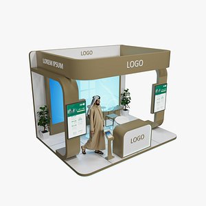 3D 4x3 meter booth model
