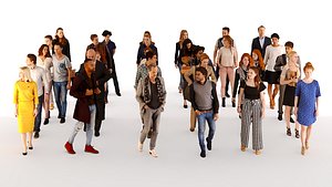 3D model People in clothes 01