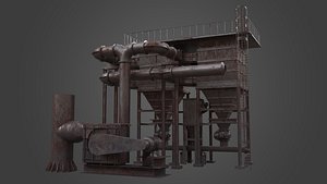 silo factory element 3D model