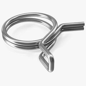 3D Double Wire Spring Hose Clamp model