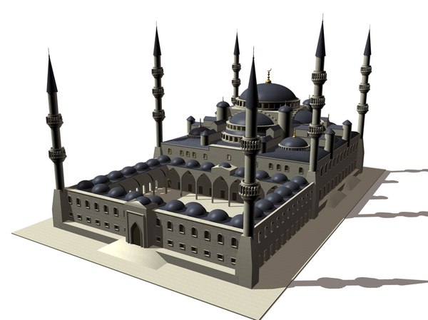 cinema4d blue mosque