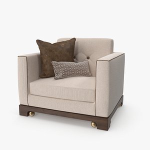 armchair pillows 3D model