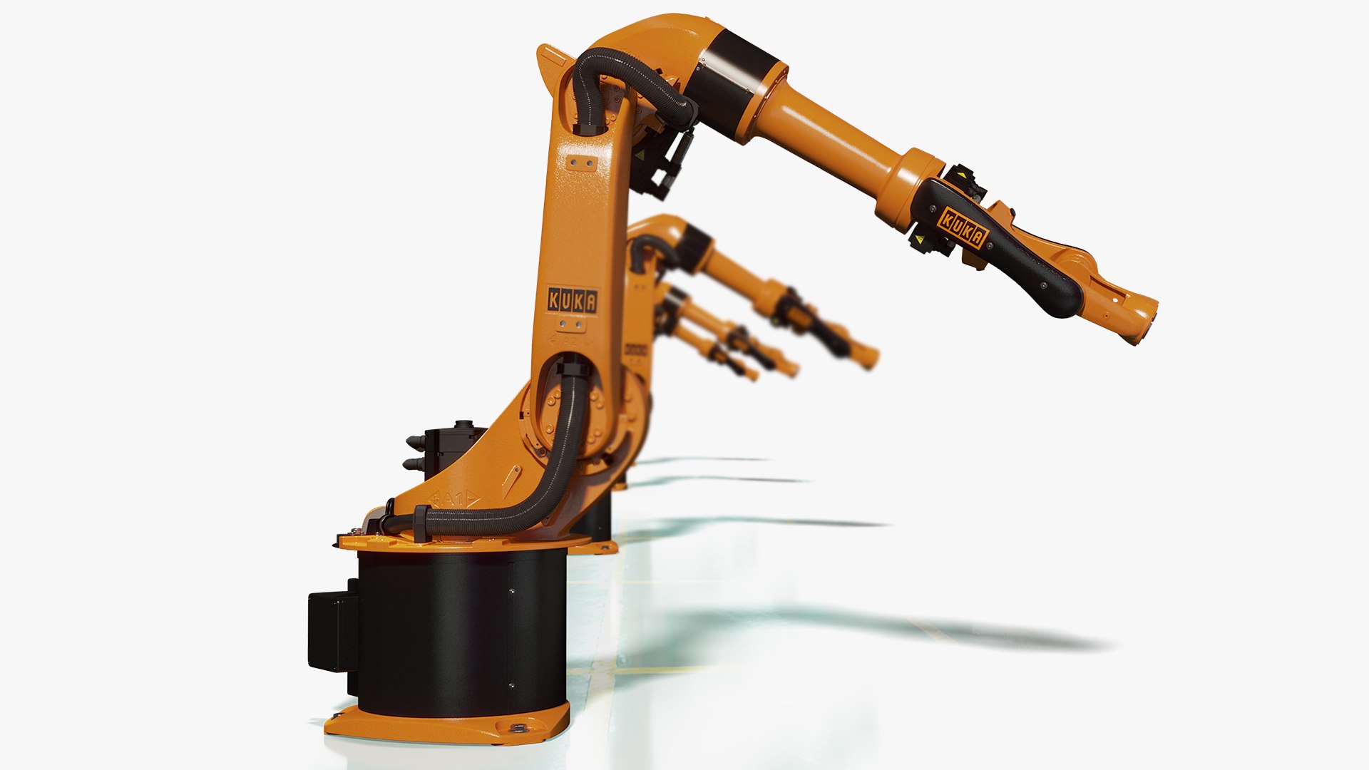 KUKA KR-16 L8 Industrial Robotic Arm Rigged 3D model preview