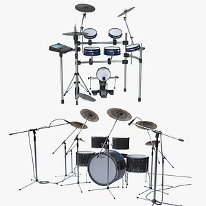 3D Drum Kits 3D Models Collection