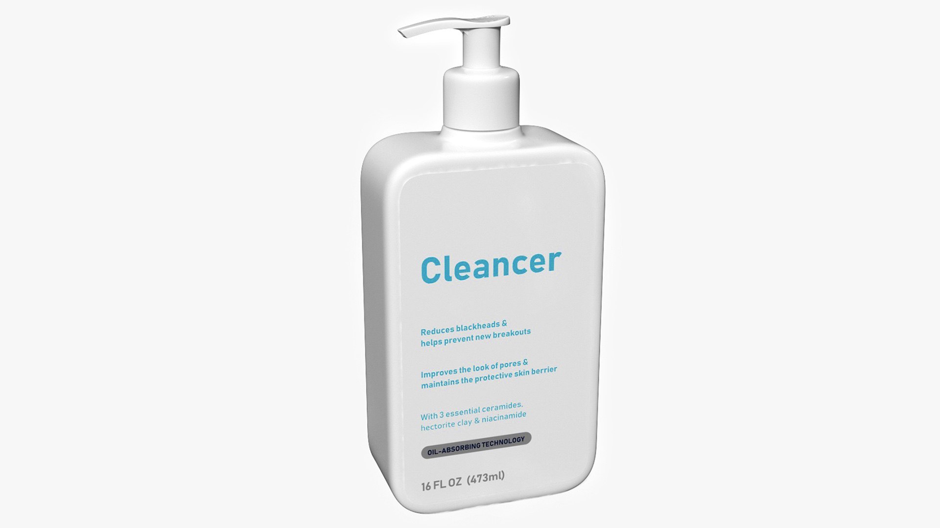 Cleanser Dispenser Bottle 473 ml 3D model preview