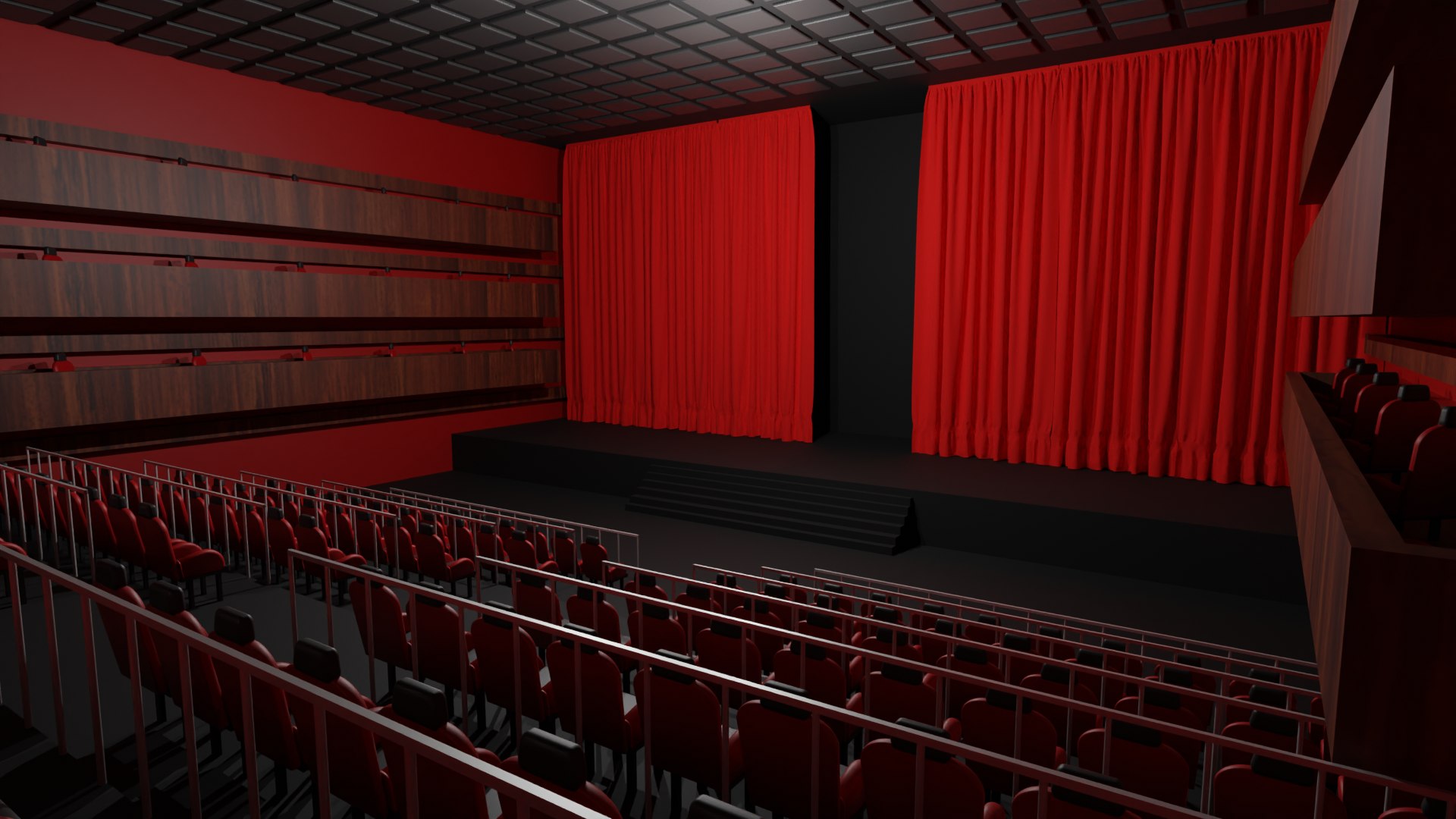 3D Theater Hall Interior - TurboSquid 2159616
