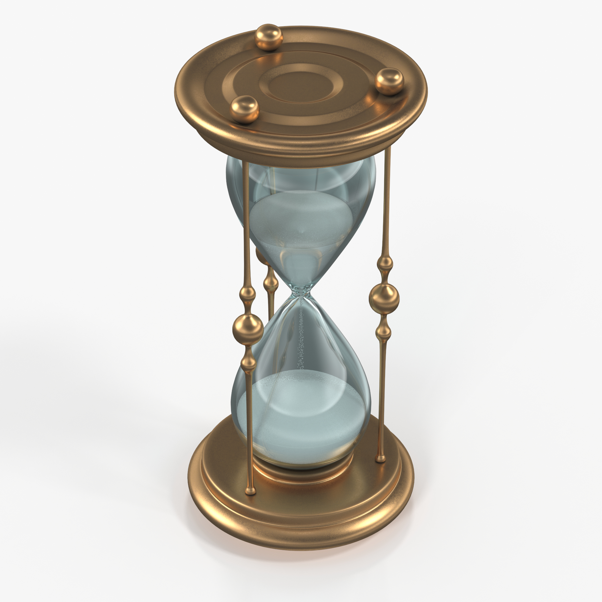 Classic Elegant Hourglass White 3d Model Turbosquid 1708844 