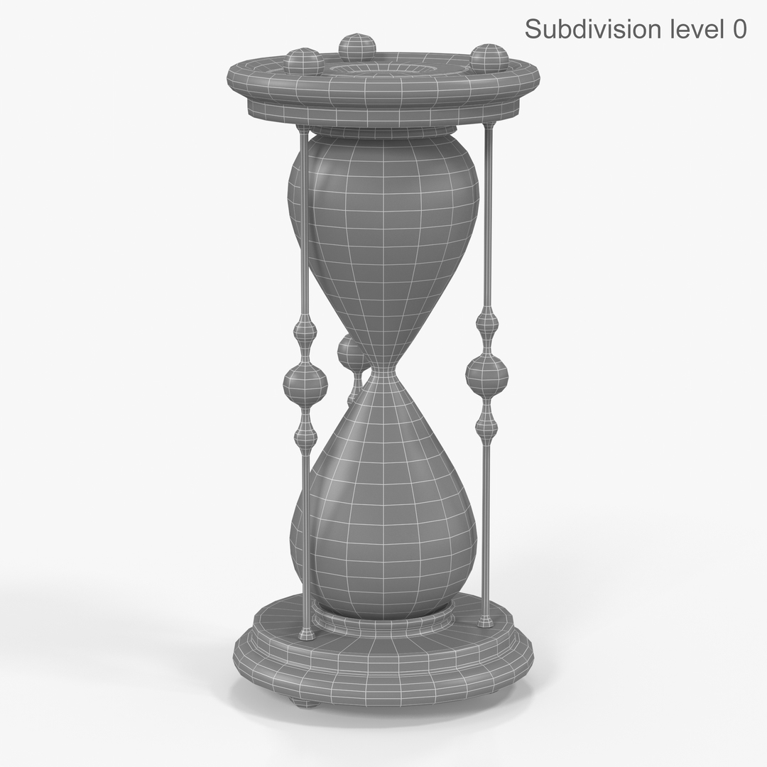 Classic Elegant Hourglass White 3d Model Turbosquid 1708844 