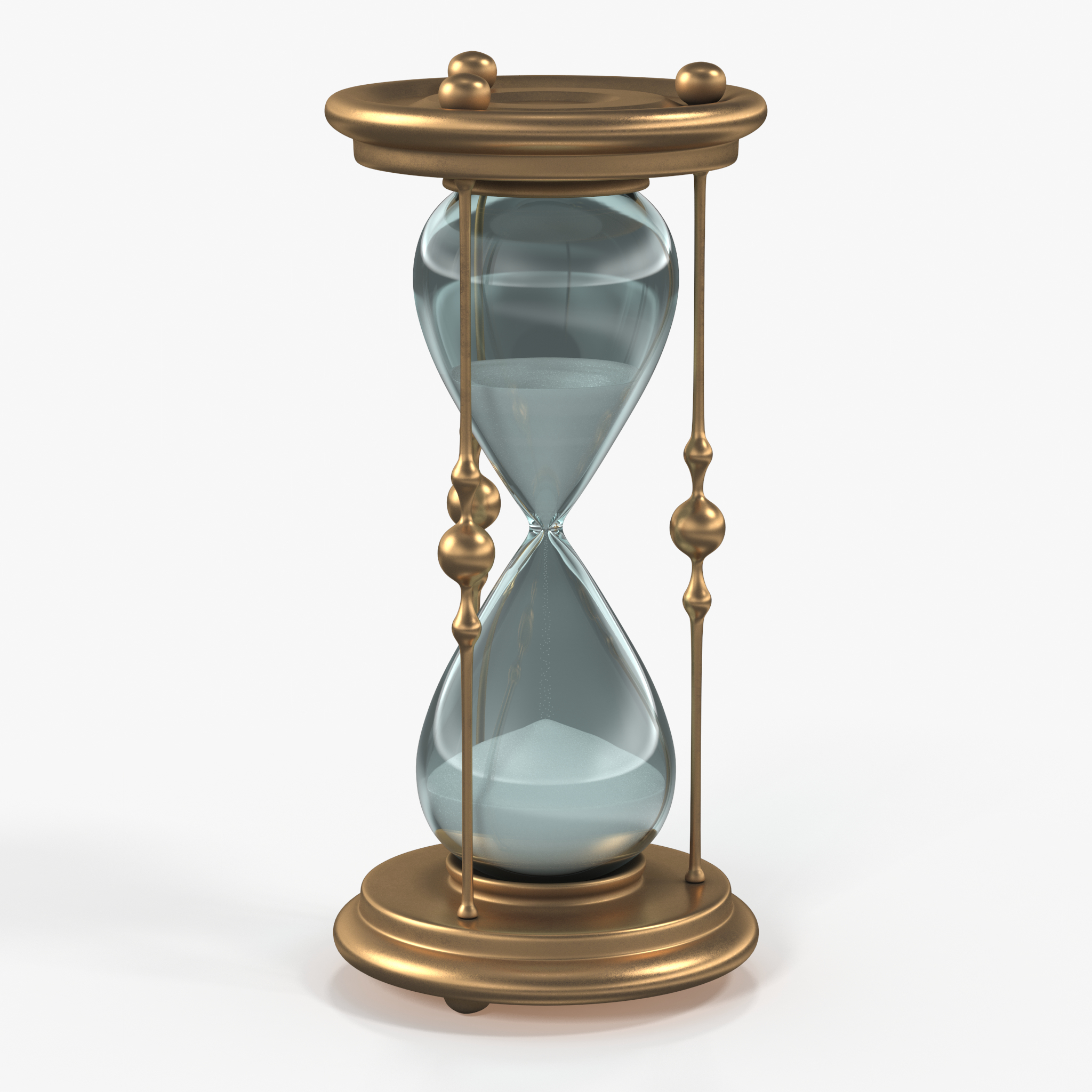 Classic Elegant Hourglass White 3d Model Turbosquid 1708844 