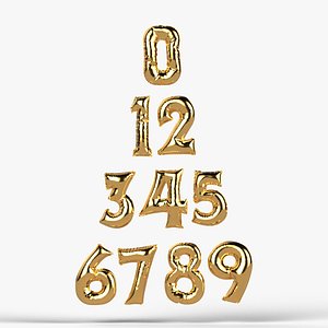 Numeric Foil Ballons