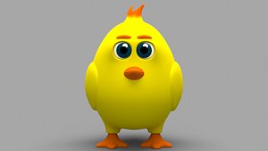 chicken cartoon 3D model