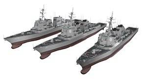 Arleigh Burke Class Destroyer Variations 3D