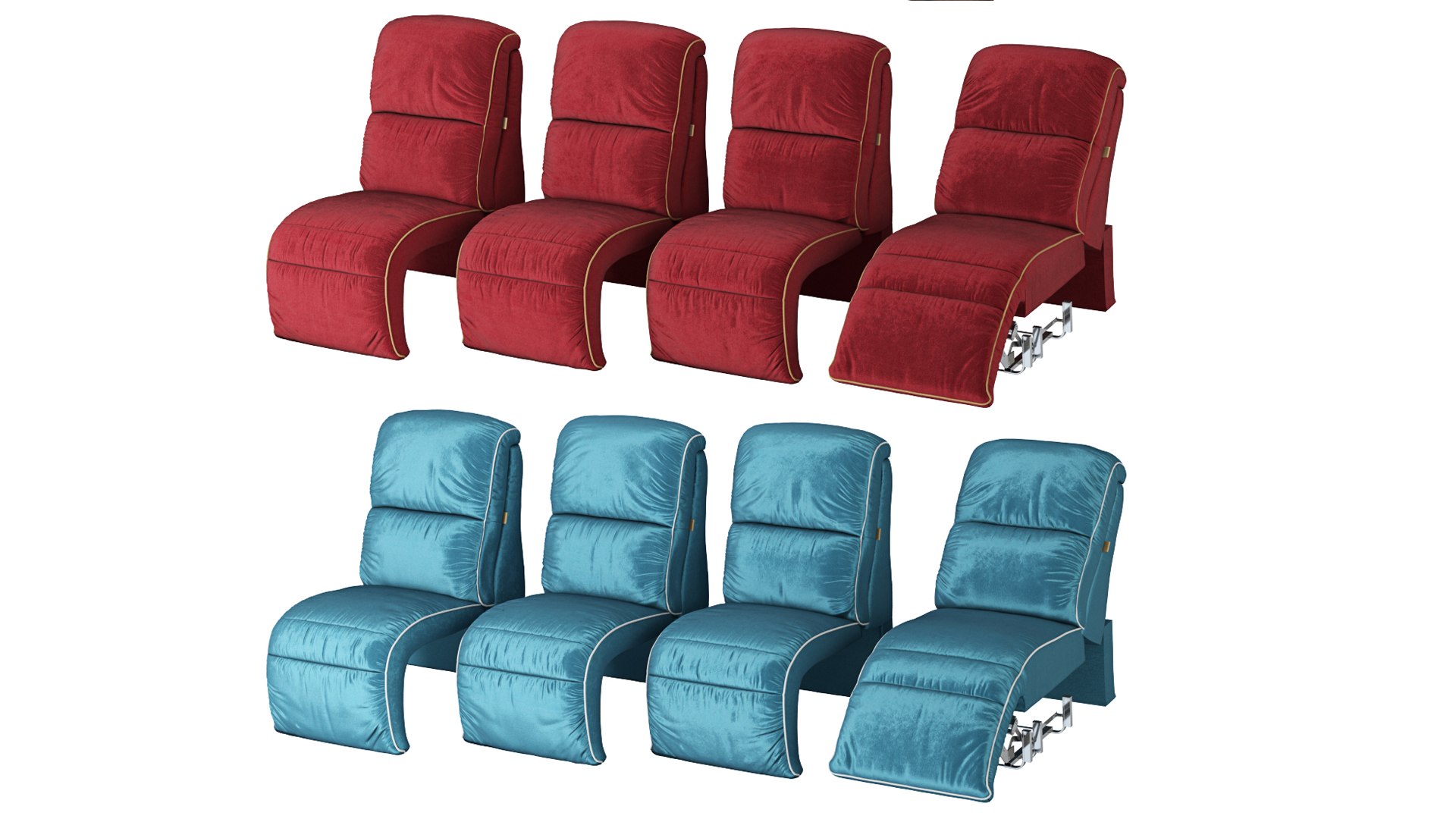 3D Moovia Dallas Sections Home Theater Seating Model TurboSquid 2037024