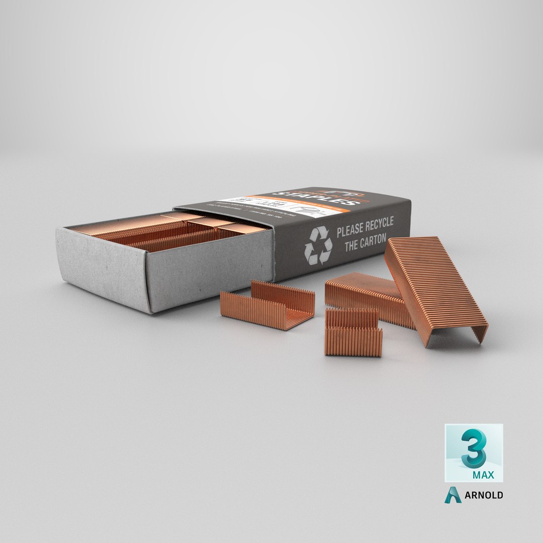 Copper Paper Staples Package 3D model https://p.turbosquid.com/ts-thumb/wf/9mDVKr/wI/stemcell_max_arnold_render/png/1786110456/1920x1080/fit_q87/cba6e9287a57ddddb59a6fa777e313390d5a4a30/stemcell_max_arnold_render.jpg