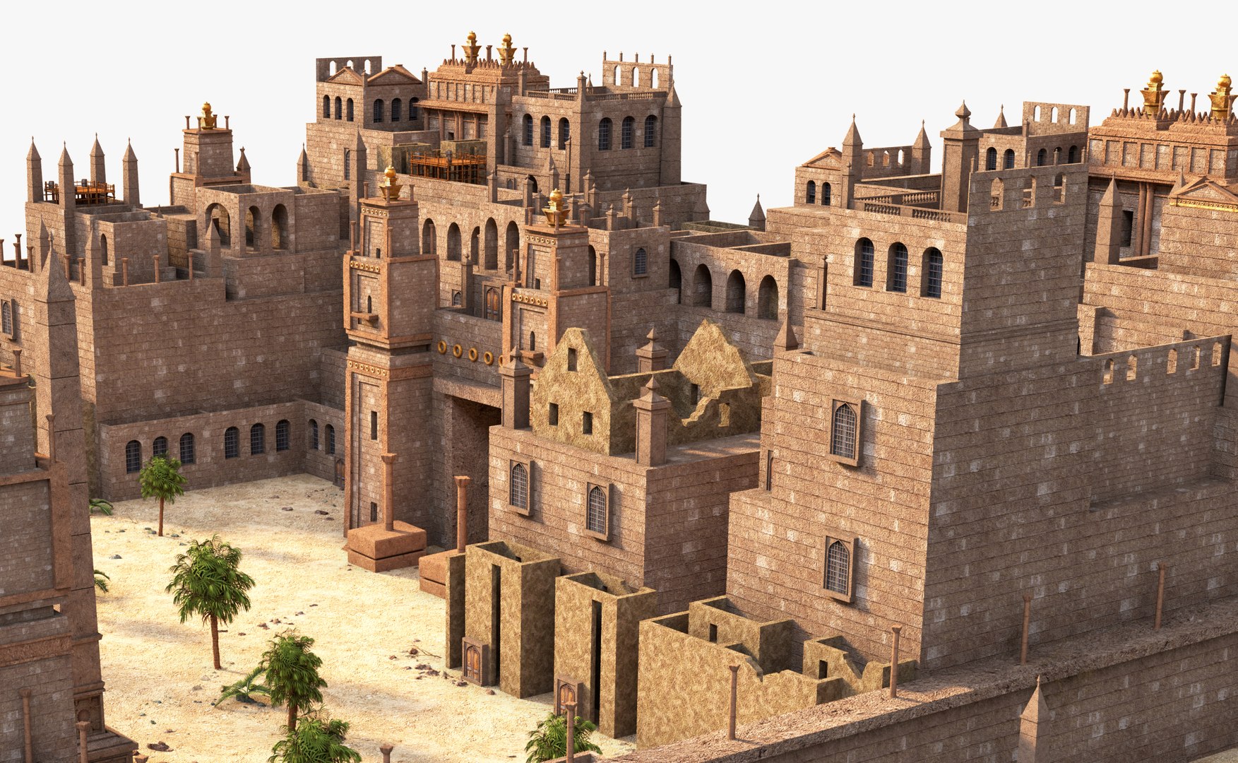 Fantasy Arab Houses 3D Model - TurboSquid 2243099