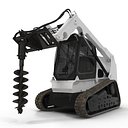 Compact Tracked Loader with Auger