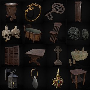 Medieval Prop Mix Twenty Seven 3D