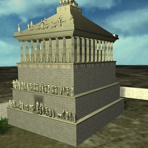 bodrum mausoleion monument 3d model