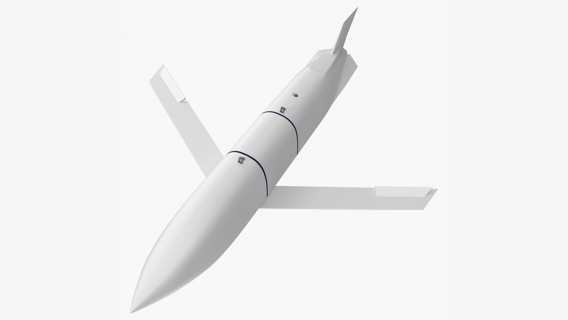 Air-Launched Cruise Missile Rigged 3D model preview
