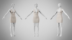 Dress 34 Minimal Geo Lines