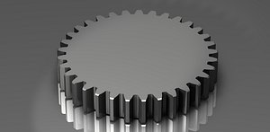 3d model spur gear 48 48p