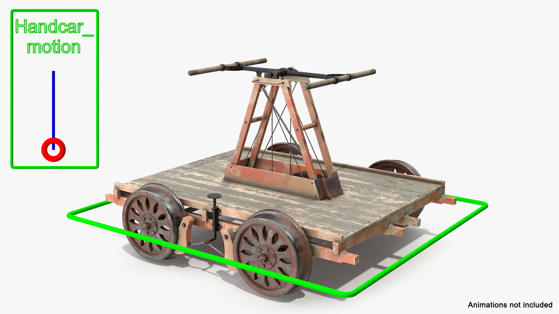 Vintage Railway Handcar Rigged 3D Model - TurboSquid 1892651