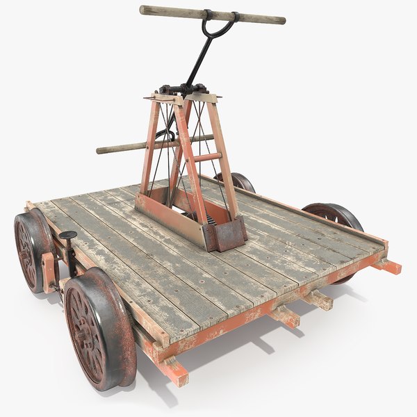 Vintage Railway Handcar Rigged 3D model - TurboSquid 1892651