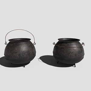 pbr cauldron 3D model