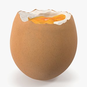 Soft Boiled Egg Open 3D model