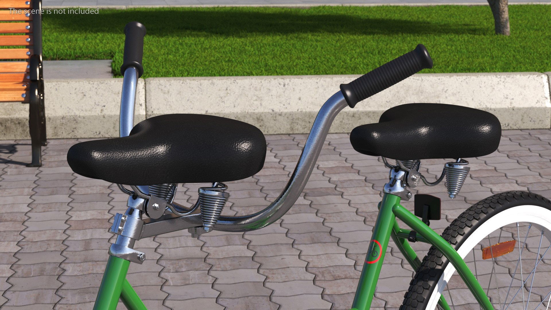 3D Tandem Bicycle Rigged Model - TurboSquid 2351954
