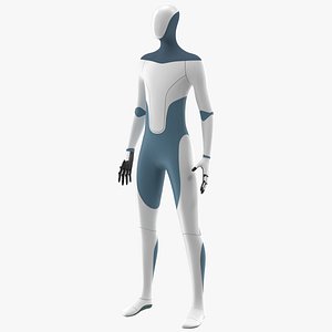 Robotic Humanoid Rigged for Cinema 4D 3D model