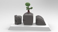 The tree grows on stone