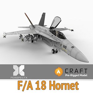 3ds max pre-rigged f a-18 hornet
