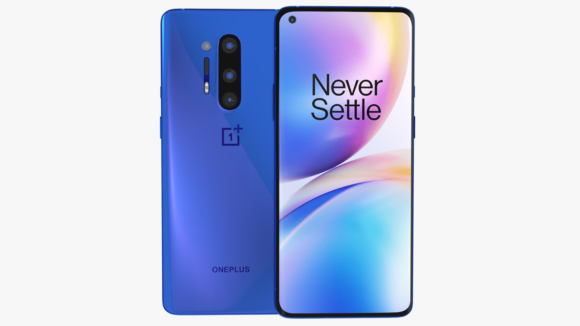 OnePlus 8 Pro Ultramarine Blue 3D model preview