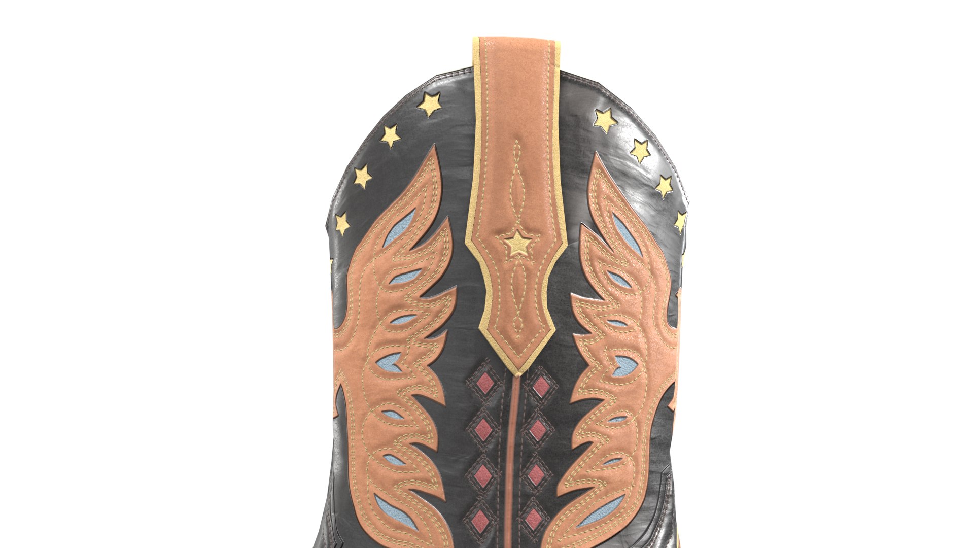 Eagle Star Cowboy Black Boots 3D model https://p.turbosquid.com/ts-thumb/wf/m7TMaz/Xl/v5_anglecamera/png/1766923472/1920x1080/fit_q87/a7abe4f05d29aa13061ab323365e724b6fd1697c/v5_anglecamera.jpg