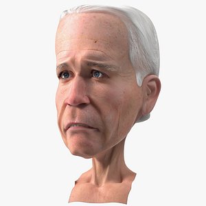 Cartoon Joe Biden Head Rigged for Modo