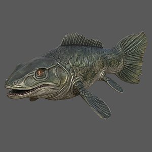 Discosauriscus Game Ready Prehistoric Marine Reptile Predator Low-poly 3D model