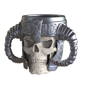 Viking Skull of Valhalla Mug 3D model