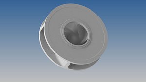 3D slurry pump impeller model