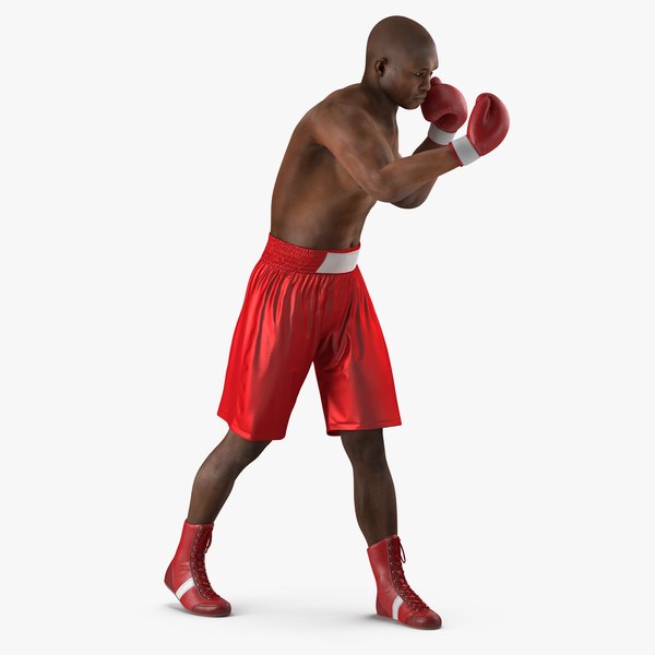 african american boxer red 3d model