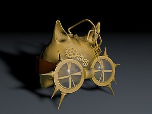 3D steampunk helmet