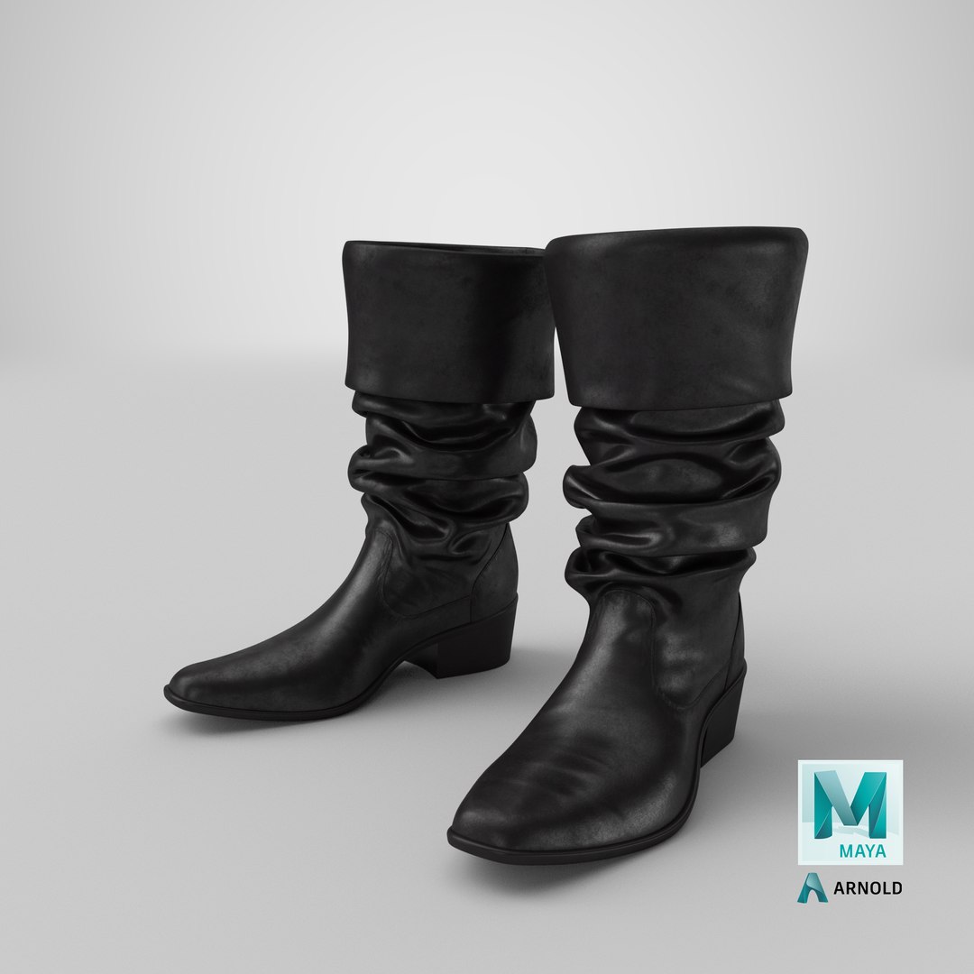3D Leather Boots - TurboSquid 1993261