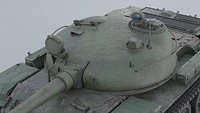 T-62 soviet main battle tank 3D model T62