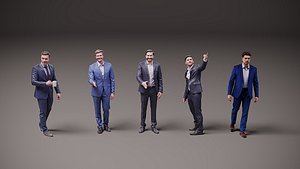 New collection of businessmen x 5 3D