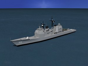 ticonderoga class cruiser 3d max