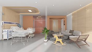 3D Sickbed Hospital inpatient ward Sanatorium deluxe ward