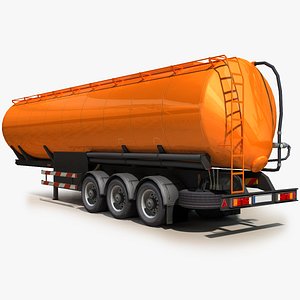 Semitrailer Tank 03 Low Poly