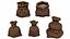 Stylized Fantasy RPG Sacks Burlap Bags Sack 3D model
