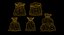 Stylized Fantasy RPG Sacks Burlap Bags Sack 3D model