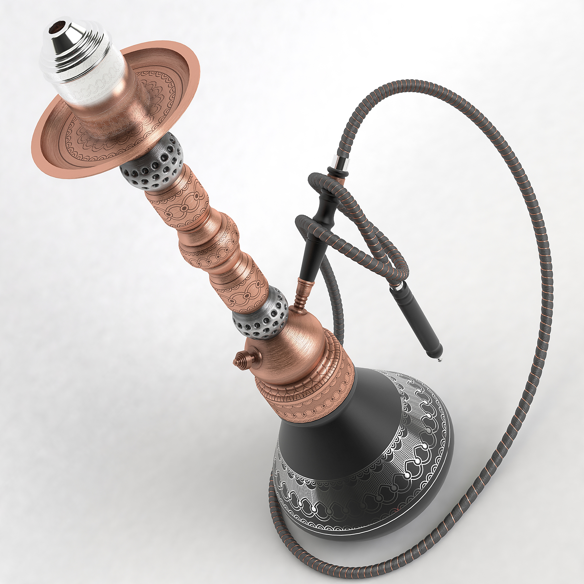3d model shisha hookah b